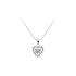 Mặt dây chuyền hình trái tim với đá zircon trắng vàng
