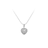 Mặt dây chuyền hình trái tim với đá zircon trắng vàng