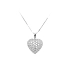 Mặt dây chuyền hình trái tim với đá zircon trắng vàng