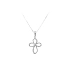 Mặt dây chuyền thánh giá với đá zircon trắng và vàng trắng