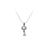 Chìa khóa dạng mặt dây chuyền với đá zircon trắng và vàng trắng