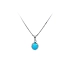 Mặt dây chuyền bằng vàng trắng đính đá turquoise