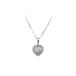 Mặt dây chuyền hình trái tim với đá zircon trắng vàng