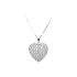 Mặt dây chuyền hình trái tim với đá zircon trắng vàng