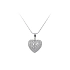 Mặt dây chuyền hình trái tim với đá zircon trắng vàng