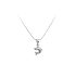 Mặt dây chuyền hình cá heo với đá zircon trắng vàng
