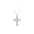 Mặt dây chuyền thánh giá với đá zircon trắng và vàng trắng