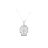Mặt dây chuyền thánh giá với đá zircon trắng và vàng trắng