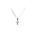 Mặt dây chuyền hình thánh giá với đá zircon trắng và vàng trắng