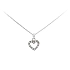 Mặt dây chuyền hình trái tim với đá zircon trắng vàng