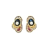Vòng tai vàng đính ruby, sapphire xanh, sapphire vàng và kim cương