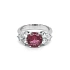 Nhẫn vàng đính đá spinel đỏ và kim cương