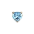 Nhẫn vàng đính đá topaz xanh và kim cương