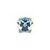 Nhẫn vàng đính đá topaz xanh và kim cương