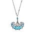 Vòng cổ vàng đính đá topaz xanh và kim cương Magerit Gea Genus
