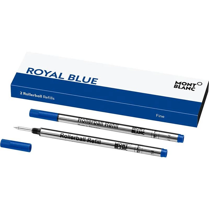 Bộ thay thế mực cho bút bi lăn Montblanc 128232 F Màu Xanh Royal