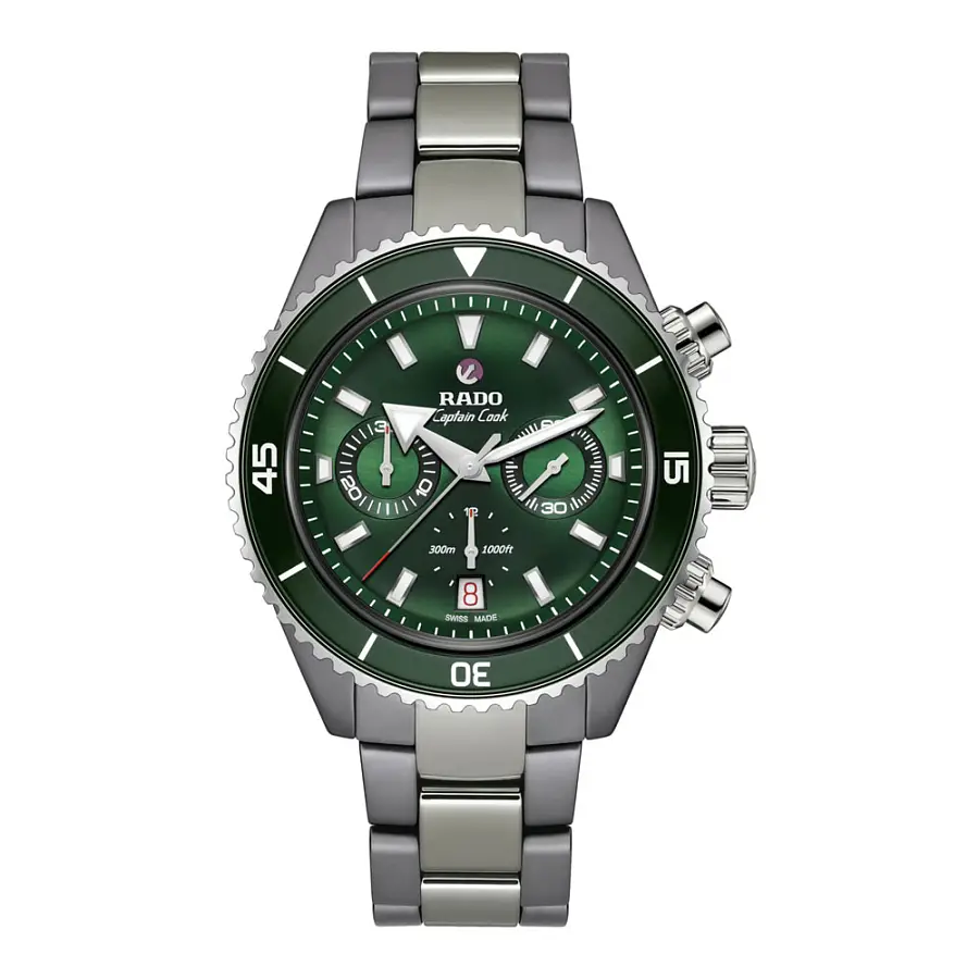 Rado Captain Cook Đồng hồ chronograph tự động bằng gốm cao cấp R32189313