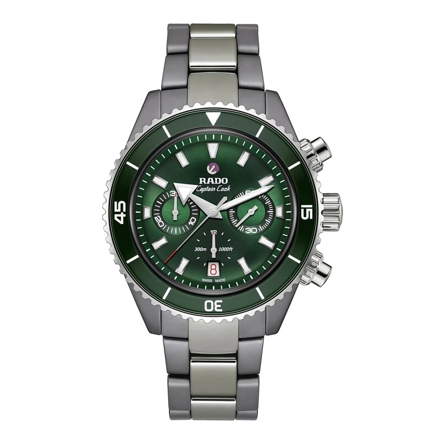 Rado Captain Cook Đồng hồ chronograph tự động bằng gốm cao cấp R32189313