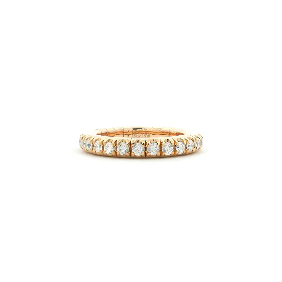 Nhẫn Eternity vàng hồng 18K đính kim cương 1,06 ct