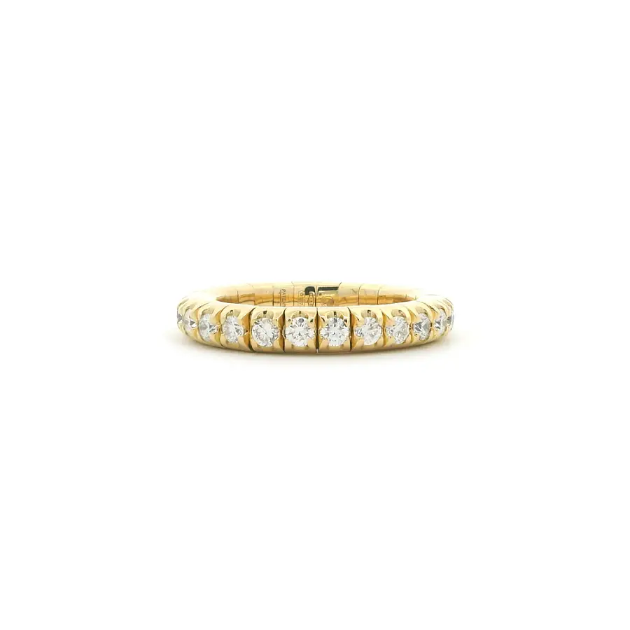 Nhẫn Eternity vàng vàng 18K đính kim cương 1,04 ct