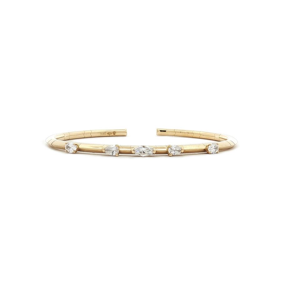 Vòng tay kim cương bằng vàng 18K, 0,79 ct