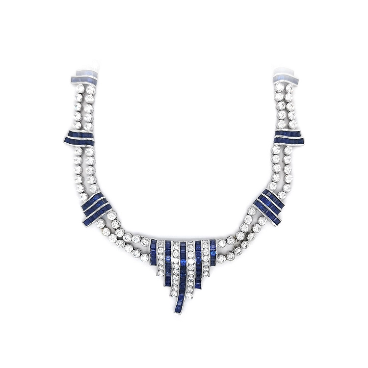 Dây chuyền vàng trắng đính pha lê Swarovski