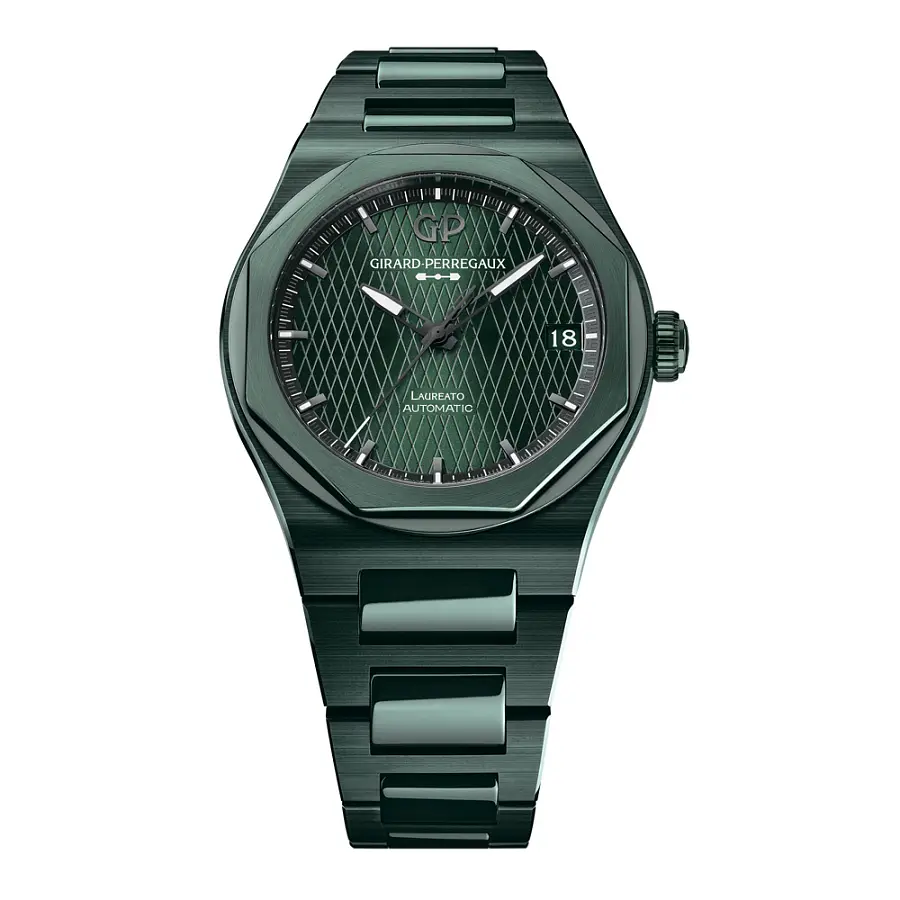 Girard-Perregaux Laureato 42mm Phiên bản Đặc biệt Aston Martin với vỏ gốm xanh 81010-32-3081-1CX