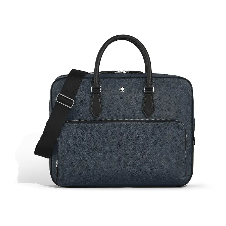 Cặp tài liệu Montblanc Sartorial Medium Tweed Blue MB220332