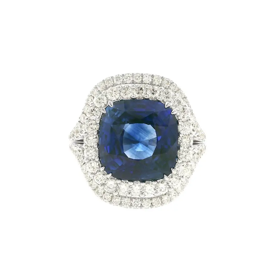 Nhẫn vàng Crivelli đính sapphire và kim cương