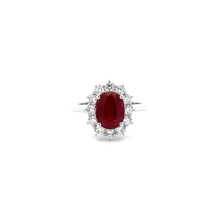 Nhẫn vàng, ruby và kim cương