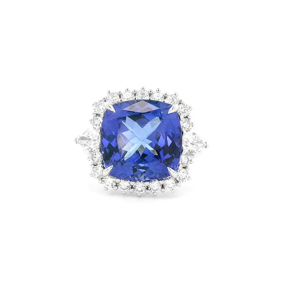 Blue Treasure - Nhẫn với Tanzanite và Kim cương sang trọng