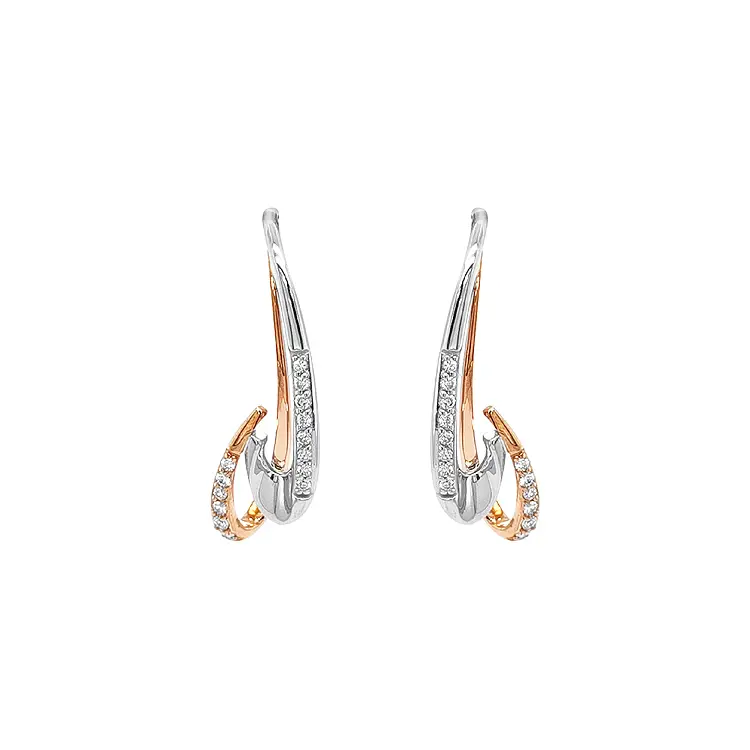 Vòng tai vàng đính kim cương