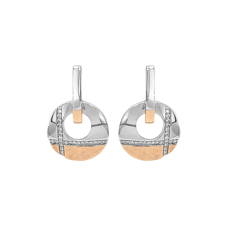 Vòng tai vàng đính kim cương