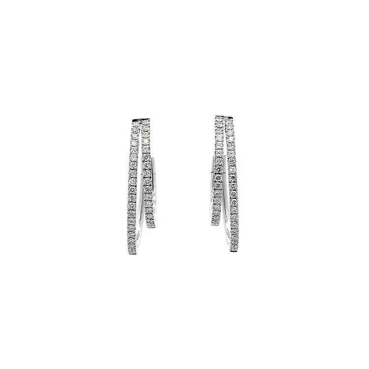 Vòng tai vàng đính kim cương