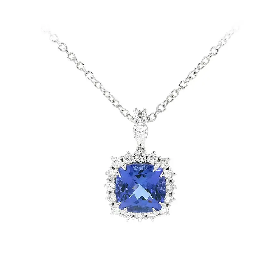 Vòng cổ cao cấp với đá Tanzanite trong bản giao hưởng kim cương