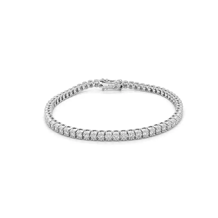 Vòng tay tennis bằng vàng đính kim cương