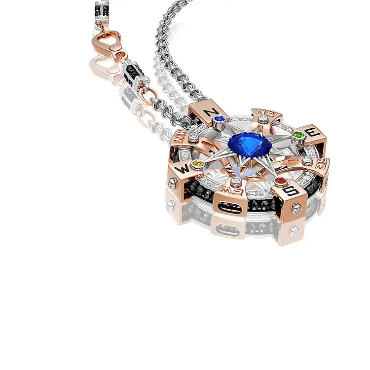 Mặt dây chuyền vàng Zancan Black Magic Magnum EC614BR