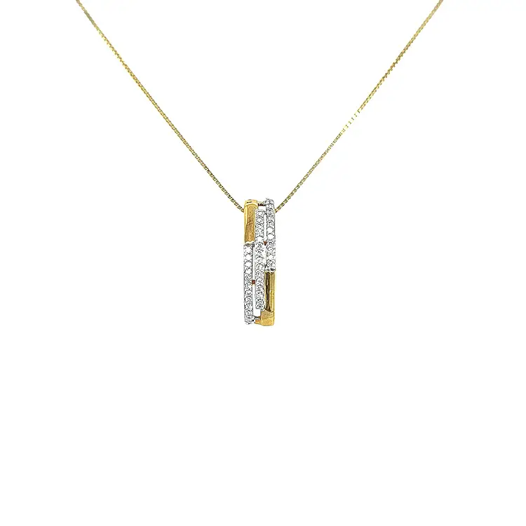 Mặt dây chuyền vàng đính kim cương