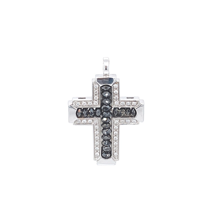 Golden Cross Zancan Black Magic với Kim cương trắng và đen EC222B