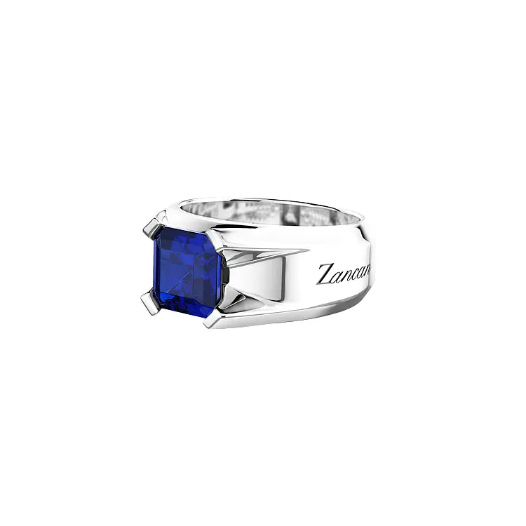 Nhẫn nam vàng Zancan đính sapphire