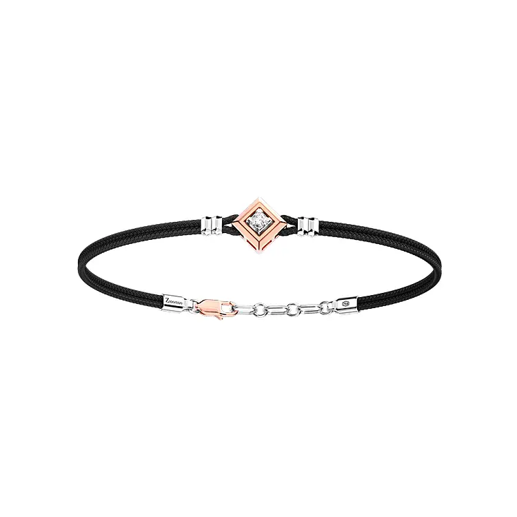 Vòng tay nam bằng vàng Zancan đính kim cương