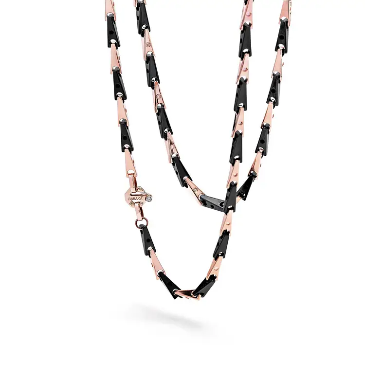 Dây chuyền nam vàng Baraka với gốm sứ GC232071