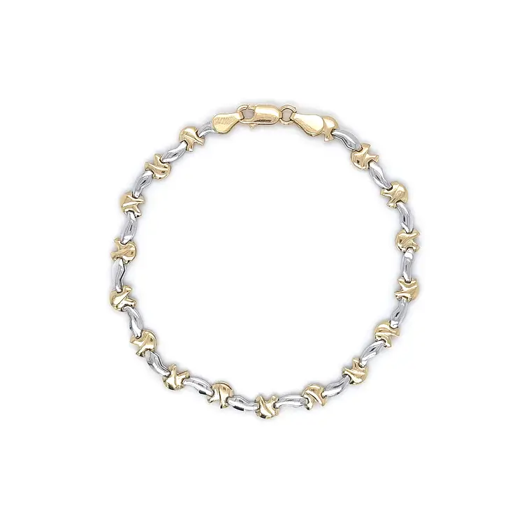 Vòng tay nữ bằng vàng kết hợp