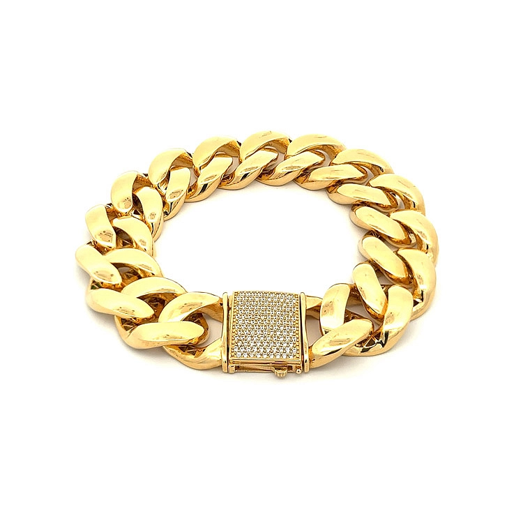 Vòng tay vàng hình con lười với đá zircon