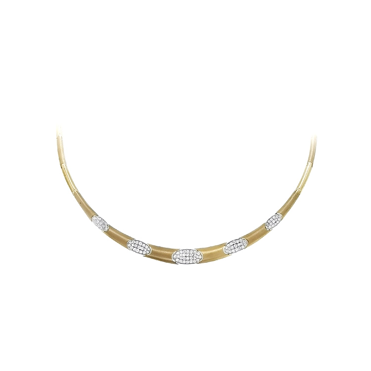 Vòng cổ nữ bằng vàng đính đá zircon