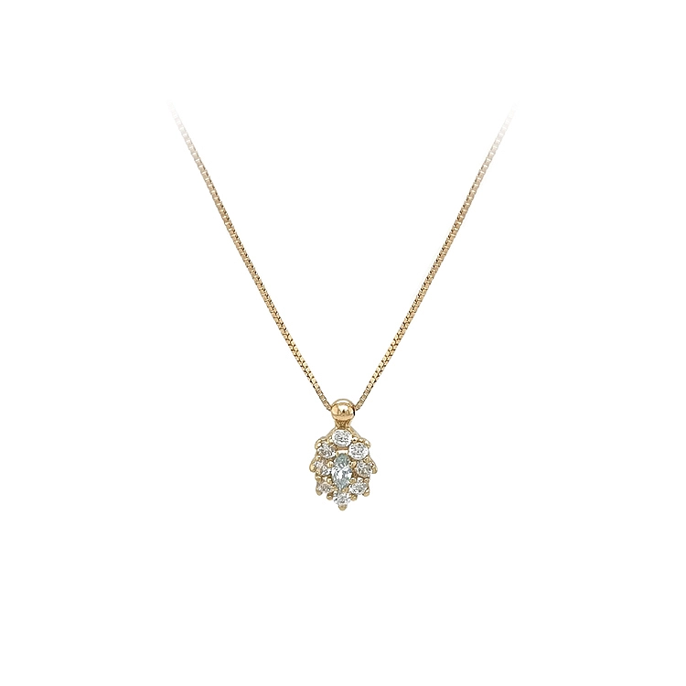 Vòng cổ vàng đính đá zircon