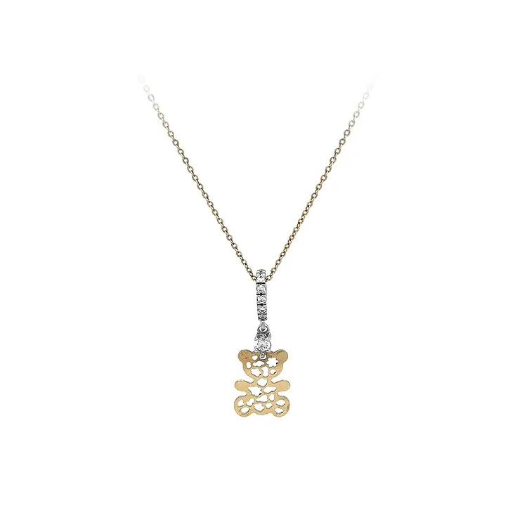 Vòng cổ vàng hình gấu Teddy từ vàng kết hợp