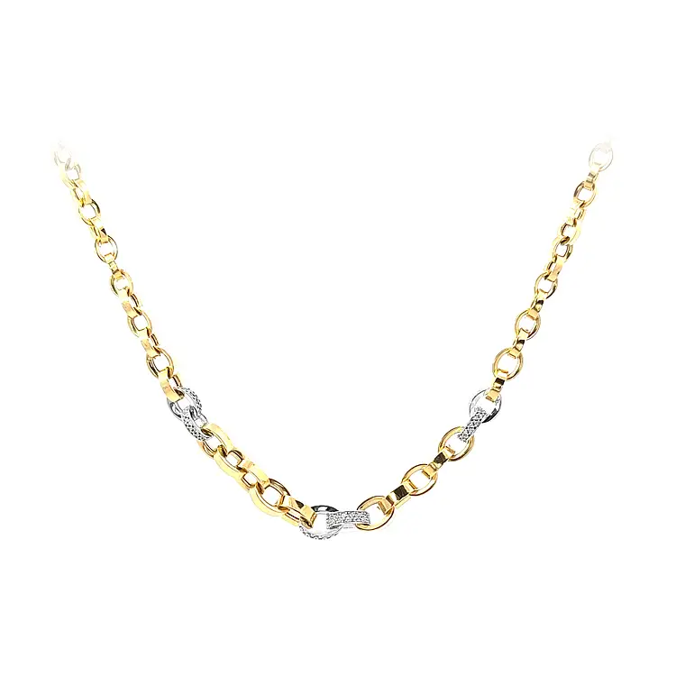 Vòng cổ đính đá zircon trong vàng