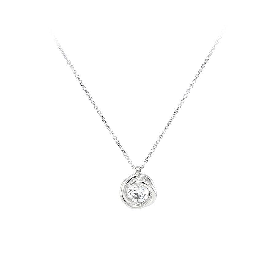 Vòng cổ vàng trắng zircon cho nữ