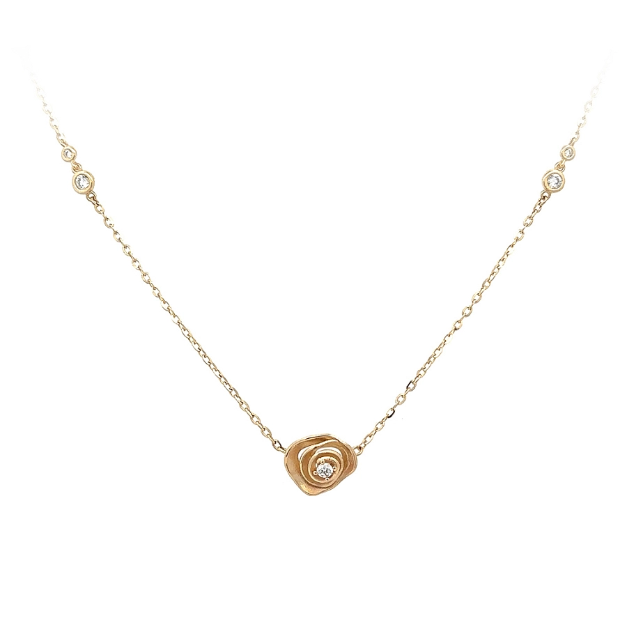 Vòng cổ vàng đính đá zircon